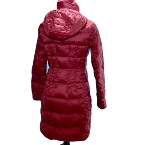 Michael Kors Packable Quilted Down Puffer Jacket Red XS Hooded Lightweight Coat - Picture 4 of 17